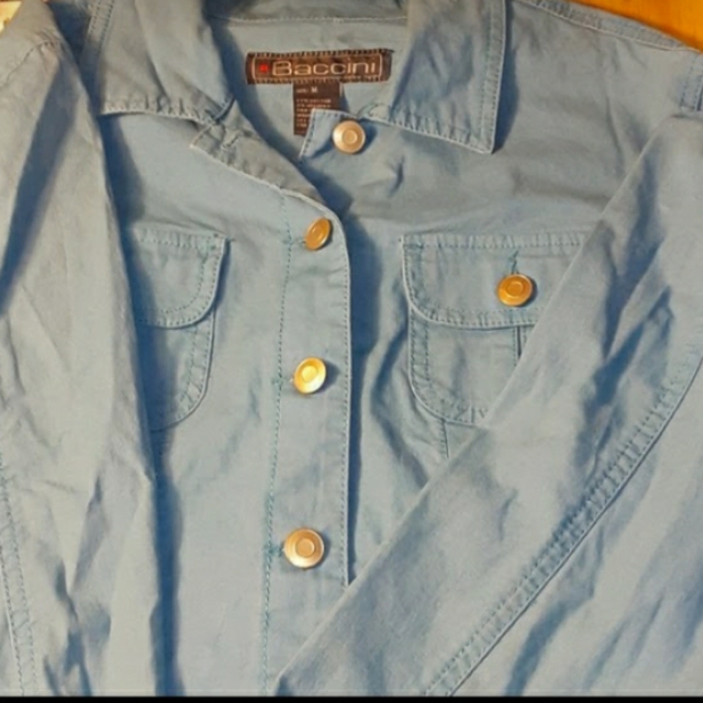 Baccini Light Blue Utility Jacket - image 1